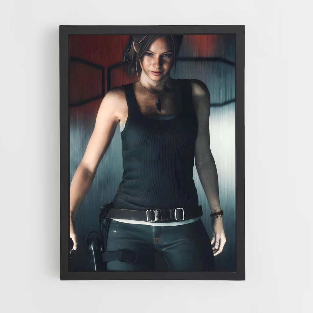 Poster Claire Redfield: Survivante des Ténèbres – affiche Resident Evil (vue 2)